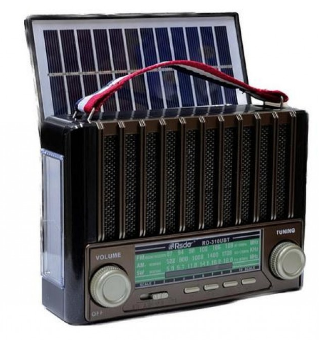 Radio solar cu 3 benzi lanterna si acumulator RD-310UBT